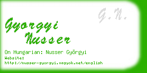 gyorgyi nusser business card